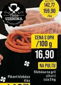 Jip Klobása na gril pikant cca 3 kg nabídka
