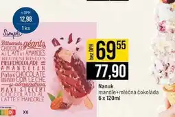 Jip Nanuk mandle+mléčná čokoláda 6 x 120ml nabídka