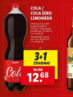 Lidl Cola / cola zero limonáda nabídka