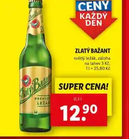 Lidl Pivo zlatý bažant nabídka