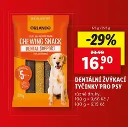 Lidl Orlando dentální žvýkací tyčinka pro psy nabídka