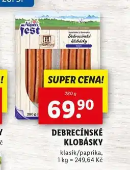 Lidl Debrecínské klobásy nabídka