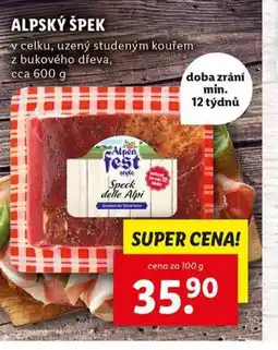 Lidl Alpský špek nabídka