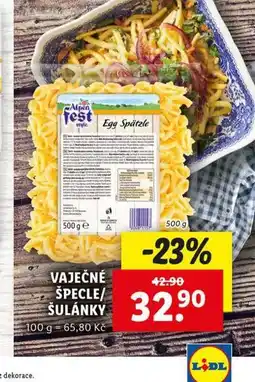 Lidl Vaječné špecle / šulánky nabídka