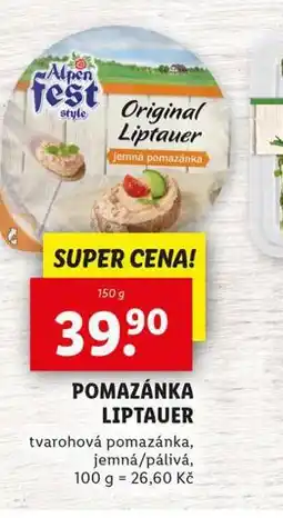 Lidl Pomazánka liptauer nabídka