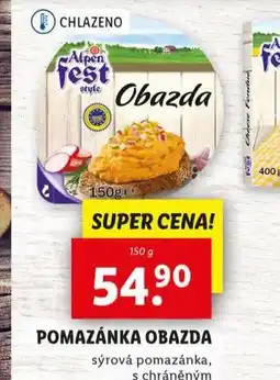 Lidl Pomazánka obazda nabídka