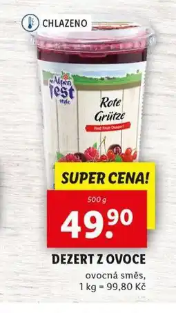 Lidl Dezert s ovoce nabídka