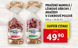 Lidl Pražené mandle / lískové ořechy v cukrové polevě nabídka