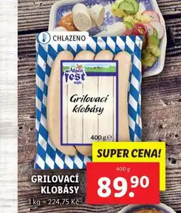 Lidl Grilovací klobásy nabídka