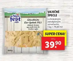Lidl Vaječné špecle nabídka