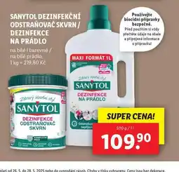 Lidl Sanytol dezinfekční odstraňovač skvrn nabídka
