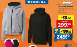 Lidl Pánská tepláková mikina nabídka
