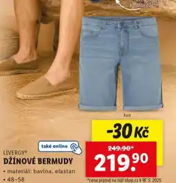 Lidl Džínové bermudy nabídka