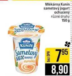 Jip Mlékárna Kunin sametový jogurt ochucený různé druhy 150 g nabídka