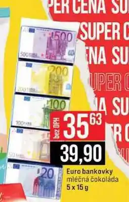Jip Euro bankovky mléčná čokoláda 5 x 15 g nabídka