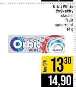 Jip Orbit White žvýkačky classic fruit spearmint 14g nabídka