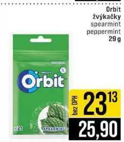 Jip Orbit žvýkačky spearmint peppermint 29 g nabídka
