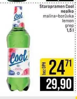 Jip Staropramen Cool nealko malina+borůvka lemon grep 1,5l nabídka