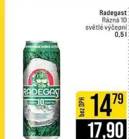 Jip Radegast Rázná 10 světlé výčepní 0,5l nabídka