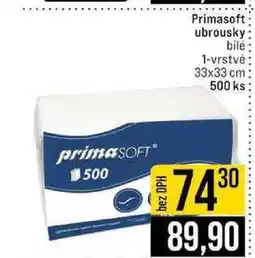 Jip Primasoft ubrousky bile 1-vrstvé 33x33 cm 500 ks nabídka