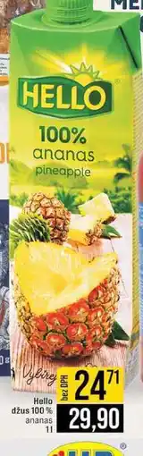 Jip Hello džus 100 % ananas 1l nabídka