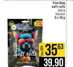 Jip Fine Dog soft rolls játra hovězí 5x10 g nabídka
