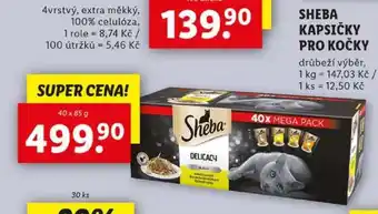 Lidl Sheba kapsičky pro kočky nabídka