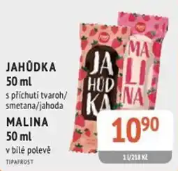 Coop hb Jahůdka s příchutí tvaroh/ smetana/jahoda Malina v bílé polevě nabídka