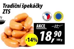 ZEMAN Tradiční špekáčky ZTS nabídka