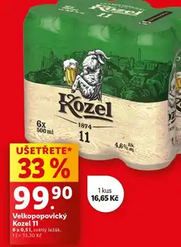 Lidl Velkopopovický Kozel 11 nabídka
