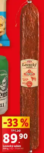 Lidl Lovecký salám nabídka