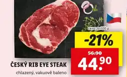 Lidl Český rib eye steak nabídka