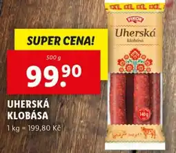 Lidl PIKOK Uherská klobása nabídka