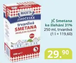 Potraviny CZ MADETA Jč smetana ke šlehání 31% nabídka