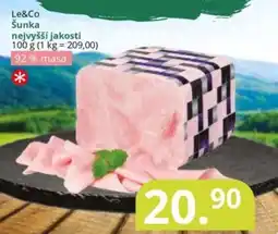 Potraviny CZ Le&co šunka nejvyšší jakosti nabídka