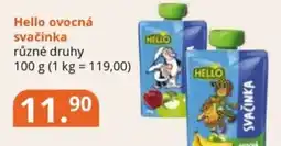 Potraviny CZ HELLO Ovocná svačinka nabídka