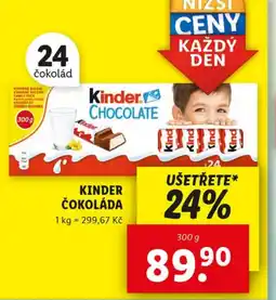 Lidl Kinder čokoláda nabídka