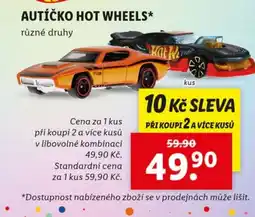 Lidl Autíčko hot wheels nabídka