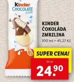 Lidl Kinder čokoláda zmrzlina nabídka