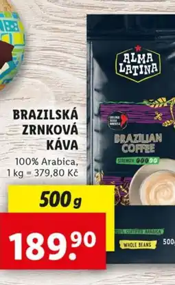 Lidl Brazilská zrnková káva nabídka