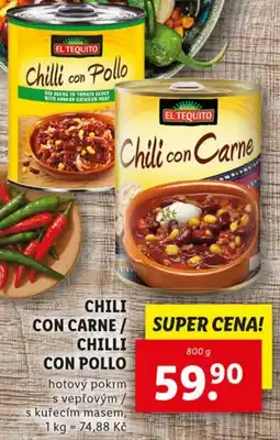 Lidl Chili con carne/ chilli con pollo nabídka