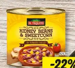Lidl EL TEQUITO Fazole a kukuřice v rajčatové omáčce nabídka