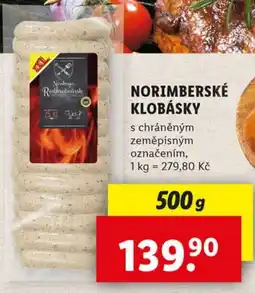 Lidl Norimberské klobásky nabídka