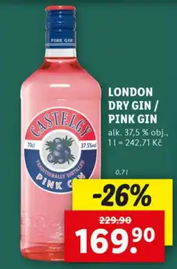 Lidl London dry gin / pink gin nabídka