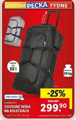 Lidl TOPMOVE Cestovní taška na kolečkách nabídka