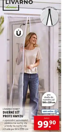 Lidl Livarno home dveřní síť proti hmyzu nabídka