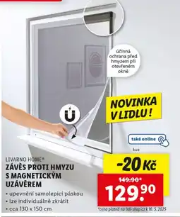 Lidl Livarno home závěs proti hmyzu s magnetickým uzávěrem nabídka