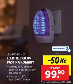 Lidl Livarno home® elektrická uv past na komáry nabídka