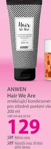 Hebe ANWEN Hair We Are změkčující kondicionér pro středně porézní vlasy nabídka