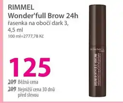 Hebe RIMMEL Wonder'full Brow 24h řasenka na obočí dark 3 nabídka